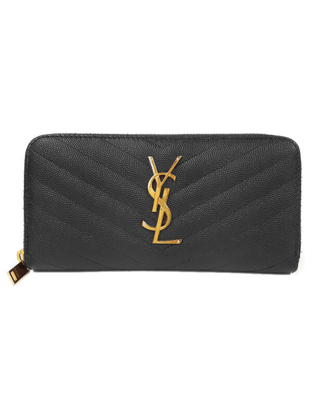 SAINT LAURENT PARIS Saint Paris Monogram Full Zip Wallet Round Long